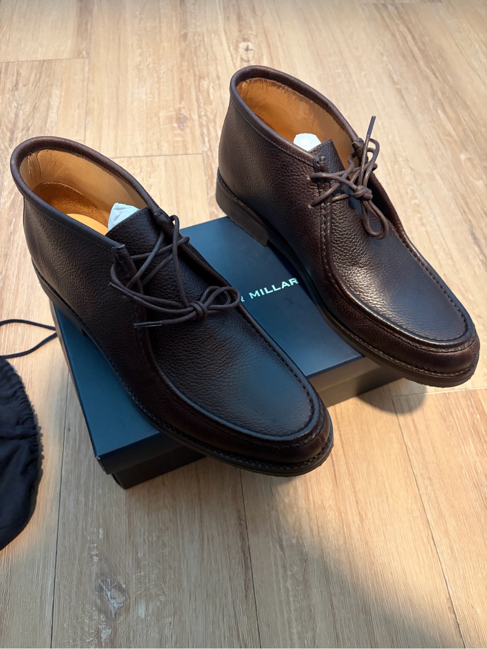 Peter Millar Tempest Pebble Grain Boot in Cho (Brown)